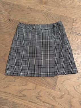 a new day Black and White Plaid Mini Skirt